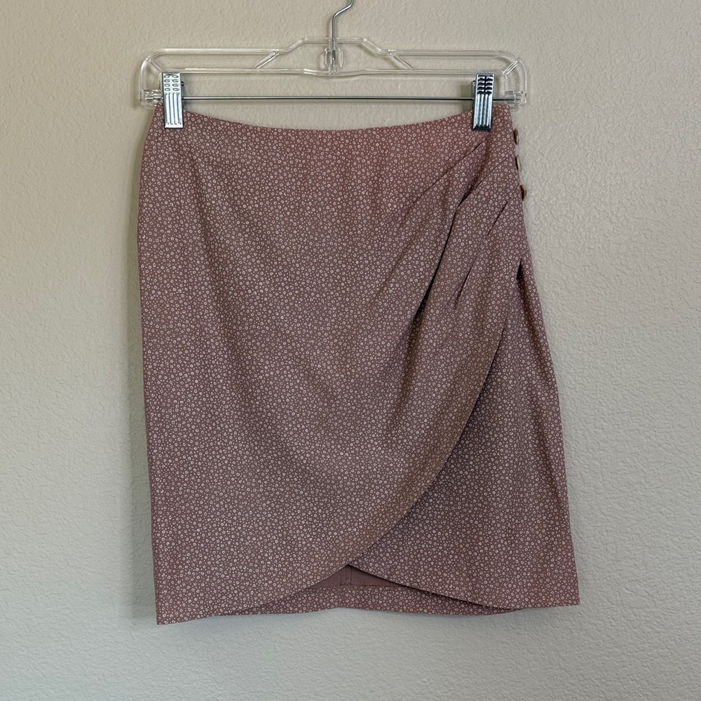 You Babes vintage mini skirt blush flowers women’s juniors 7 EUC
